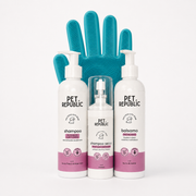 Prodotti del kit Bello Pulito Sempre Pet Republic per l'igiene del Maltipoo