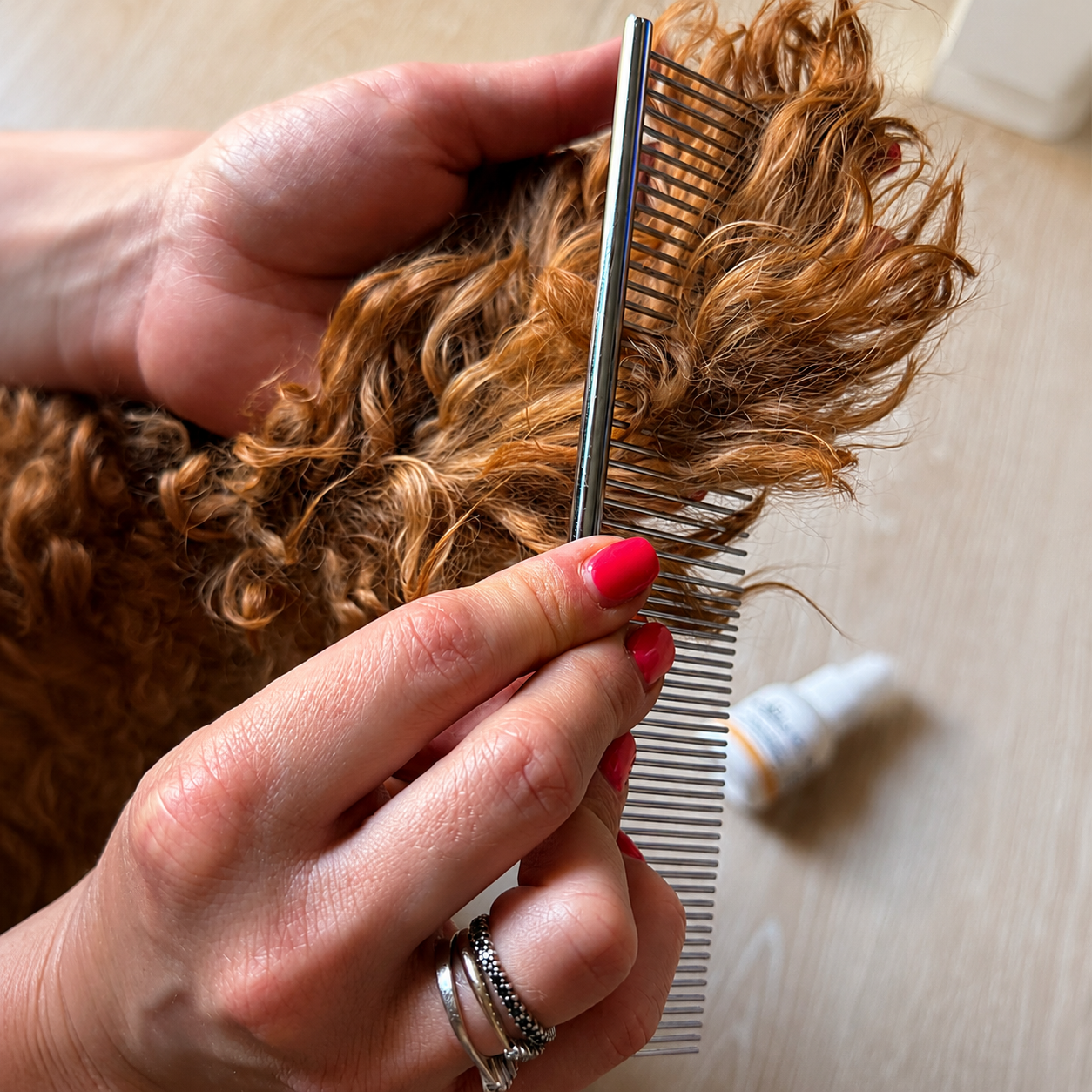 Pettine in acciaio a denti larghi Pet Republic per controllare i nodi nel pelo