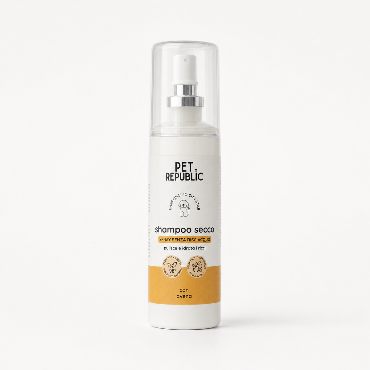 Flacone di shampoo secco spray senza acqua per Barboncino Pet Republic