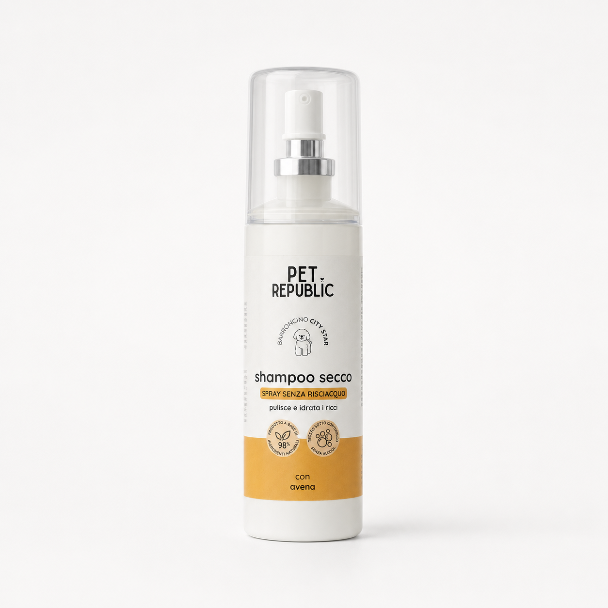 Flacone di shampoo secco spray senza acqua per Barboncino Pet Republic