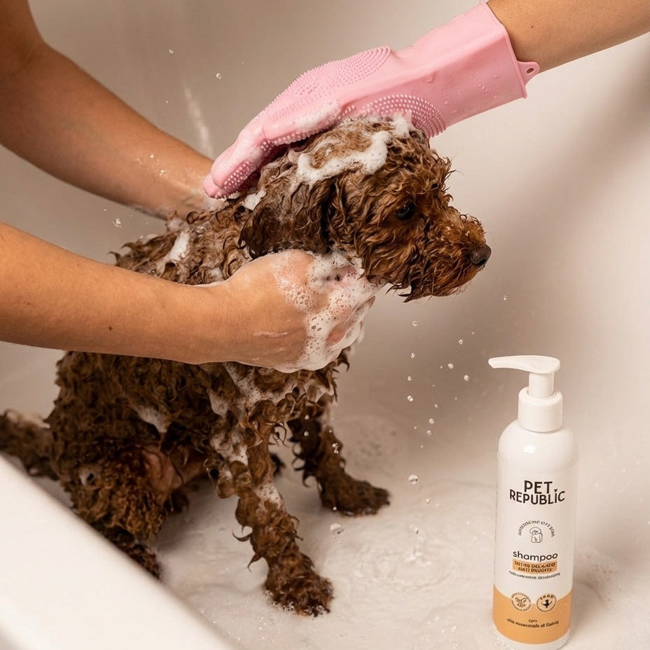 Come usare lo shampoo naturale per Barboncino Pet Republic sul cane